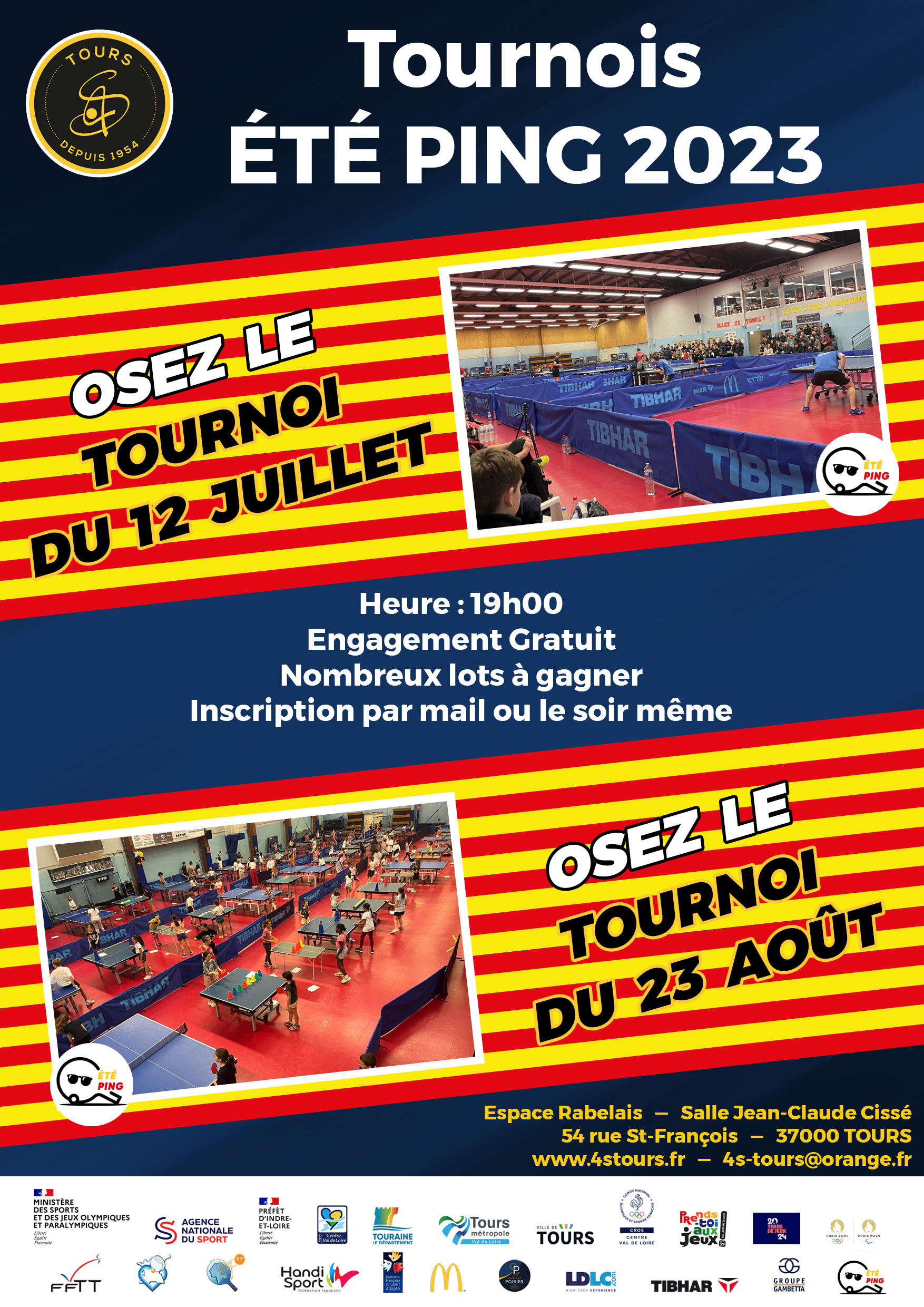 Eté Ping : Tournois 4S