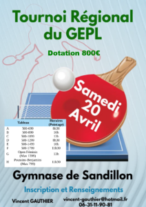 1er Tournoi Régional du GEPL